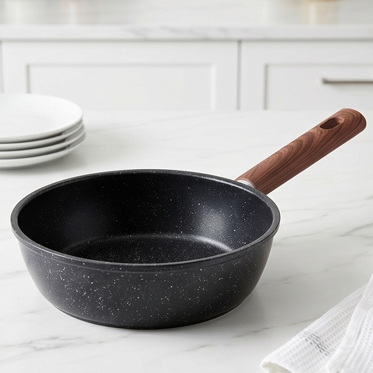 Non-Stick Saucepan with Wooden Handle