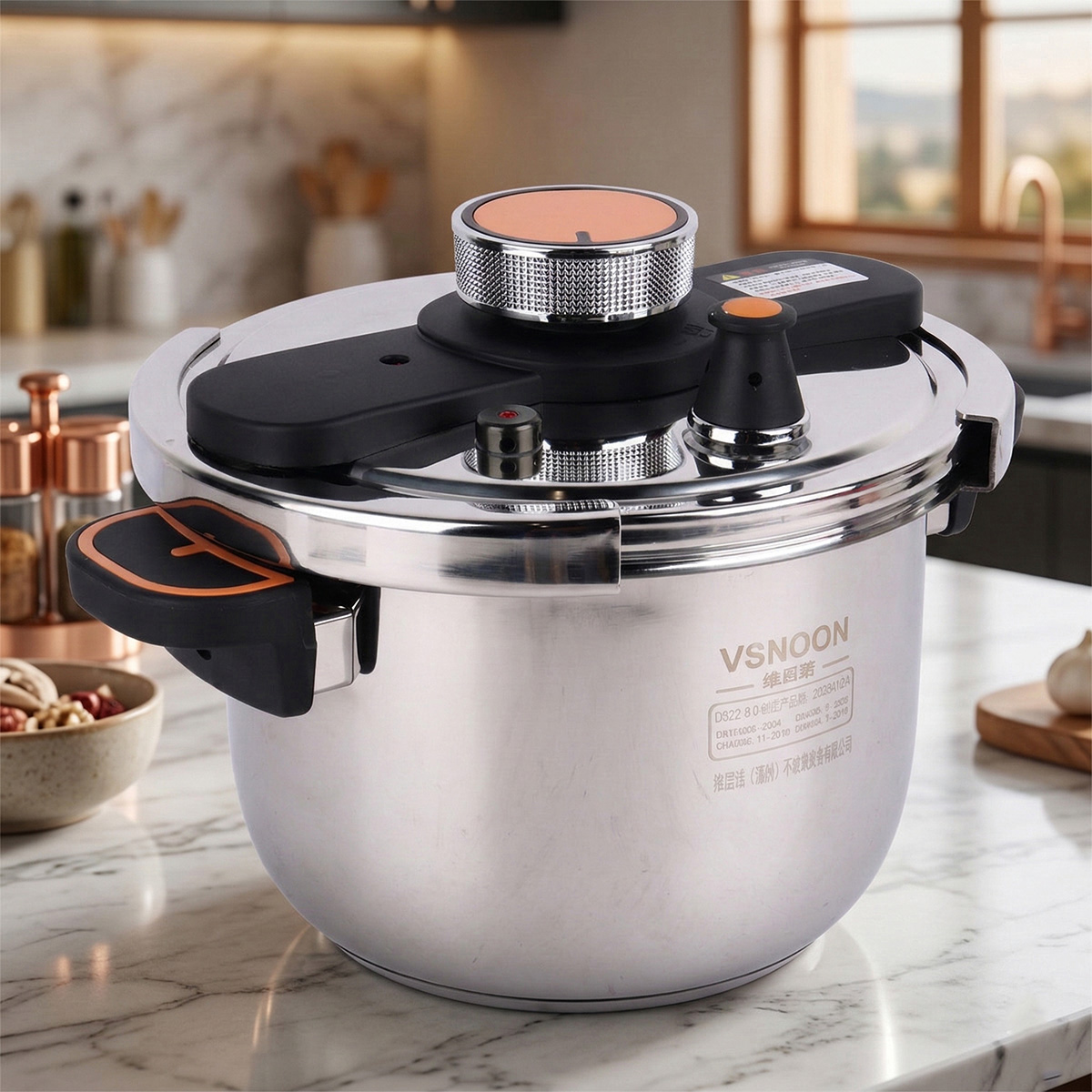VSNOON Stainless Steel Pressure Cooker