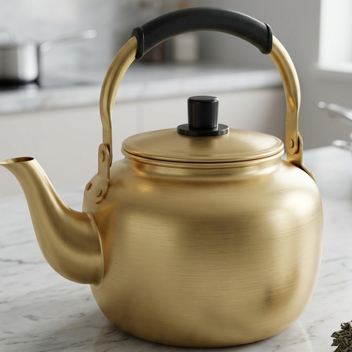 Aluminium Kettle Golden