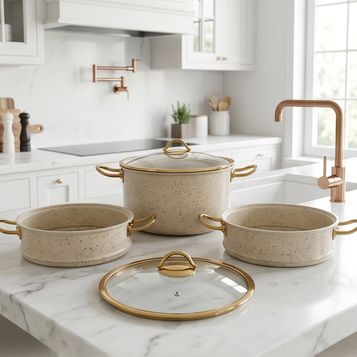 Multi-Tier Granite Steamer Set 32cm