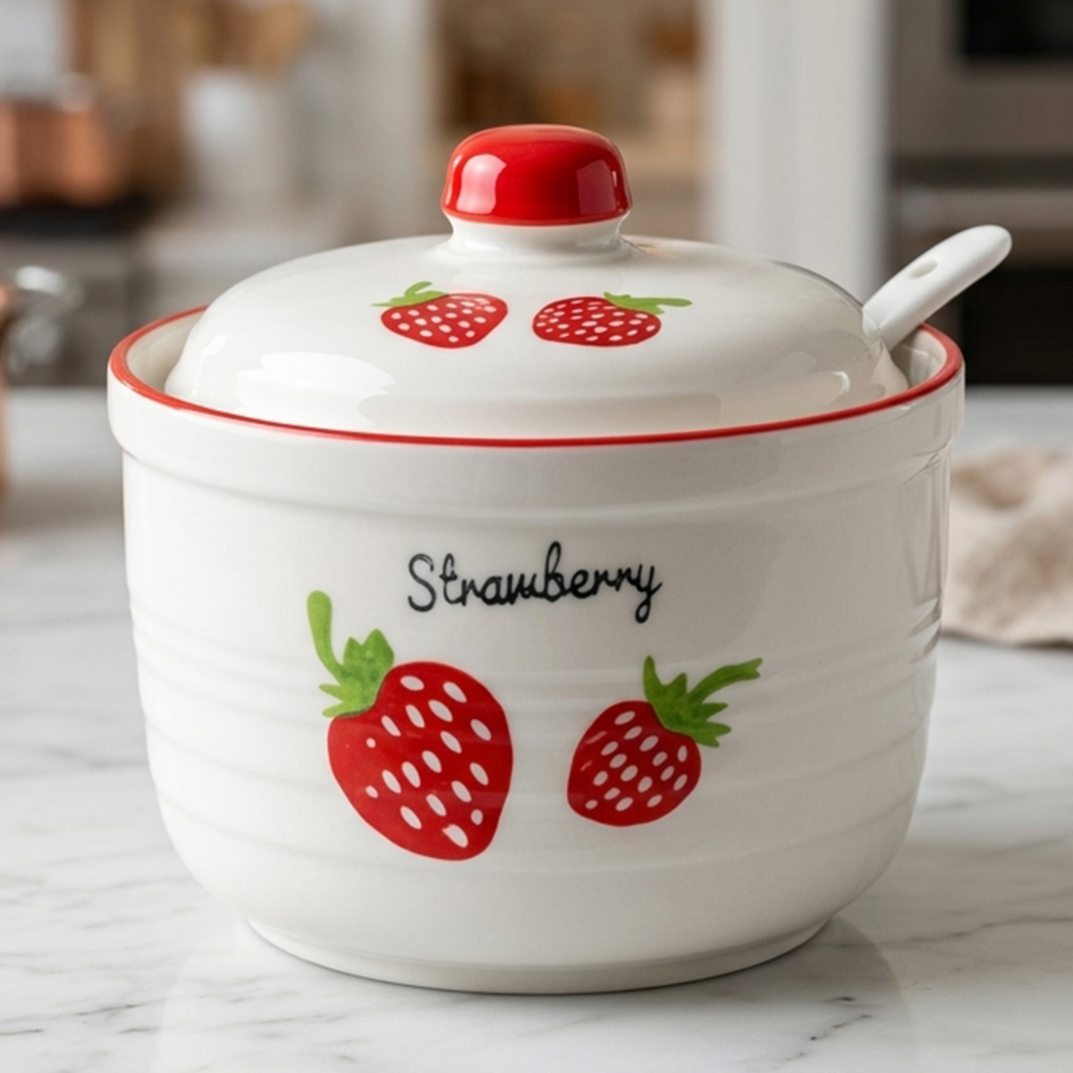 Strawberry Soup Bowl