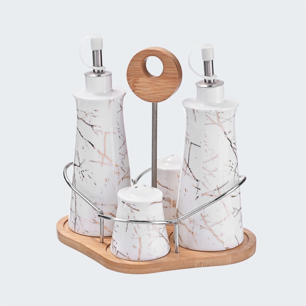 Ceramic Vinegar & Salt Dispenser Set