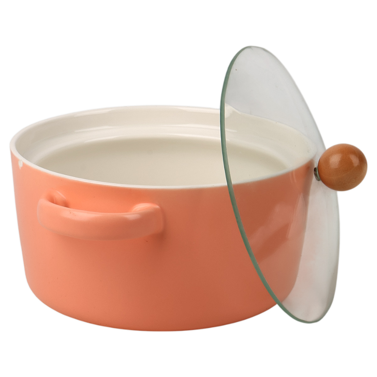 Ceramic Casserole With Glass Lid