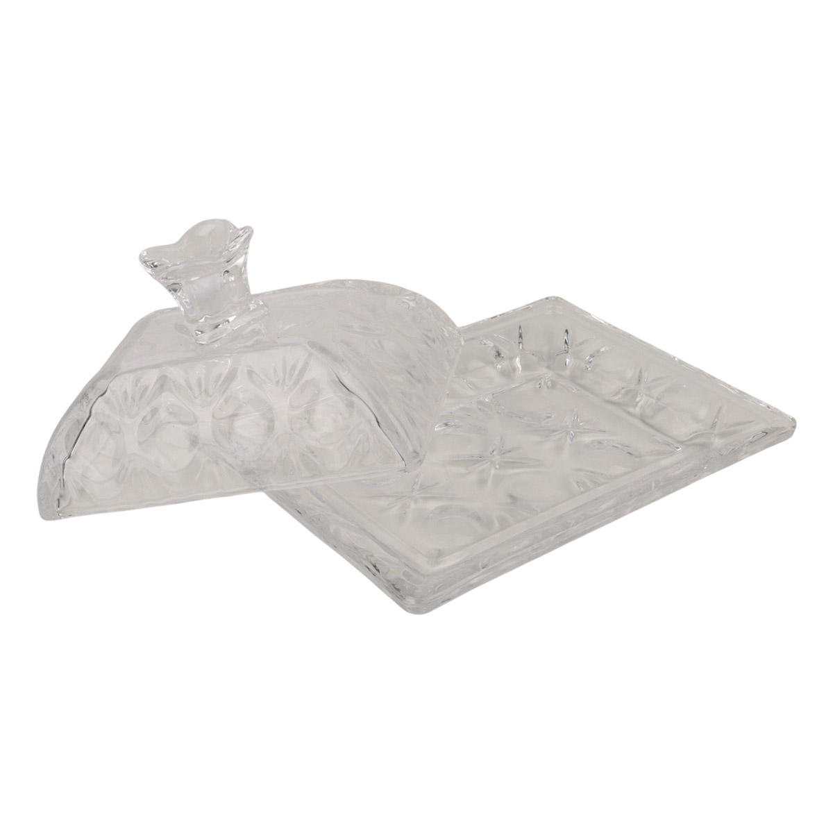 Glass Butter Dish XJ 8186