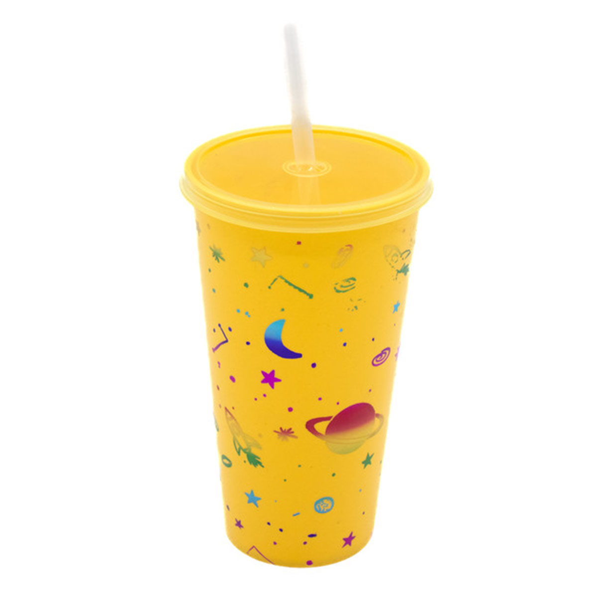 Juice Bottle With Straw Planet Design