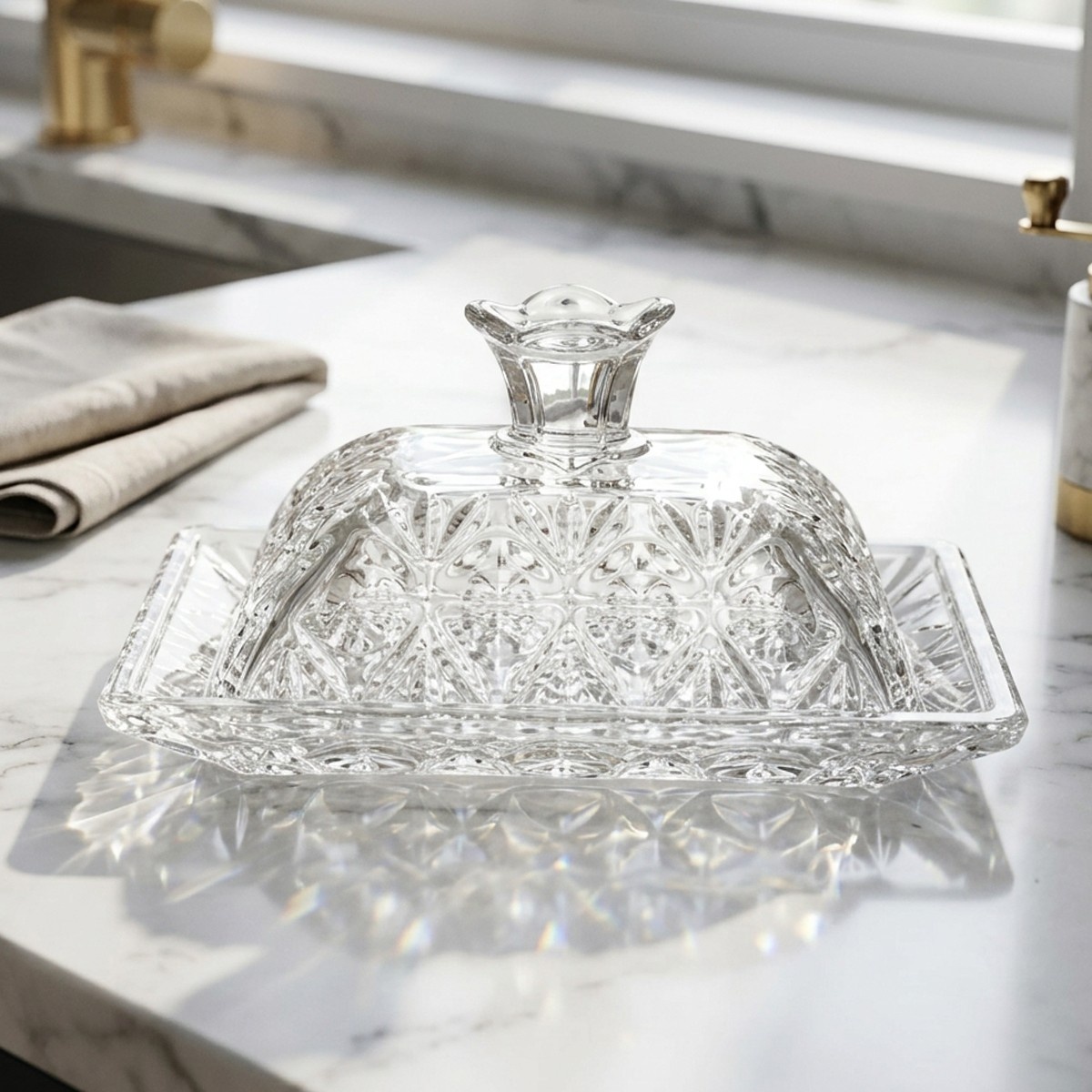 Glass Butter Dish Tray