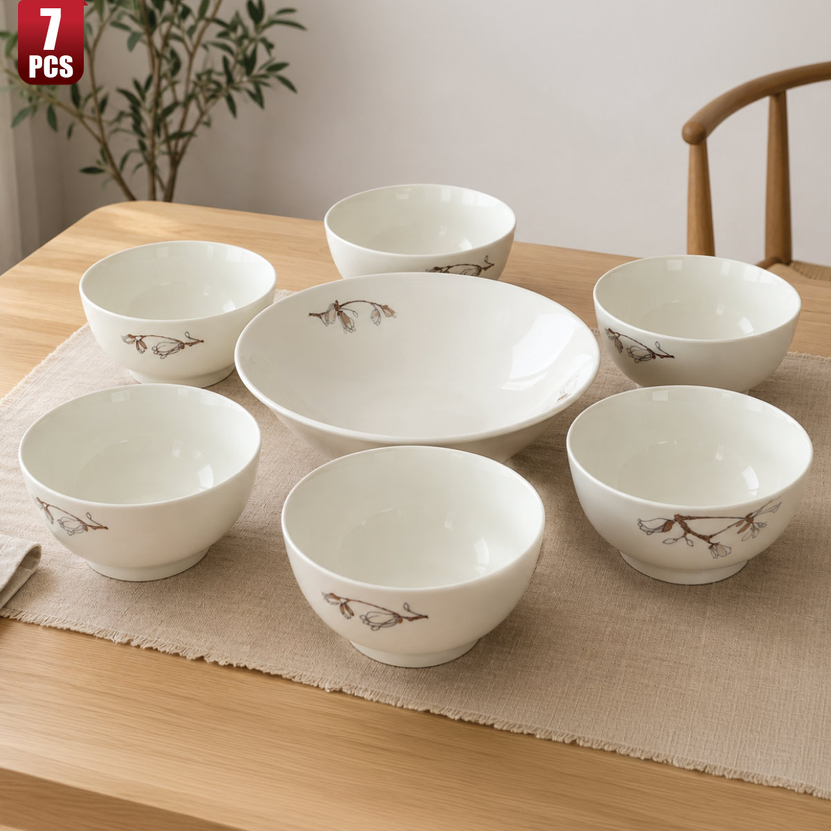 Ceramic Soup Bowl Set 7 Pieces