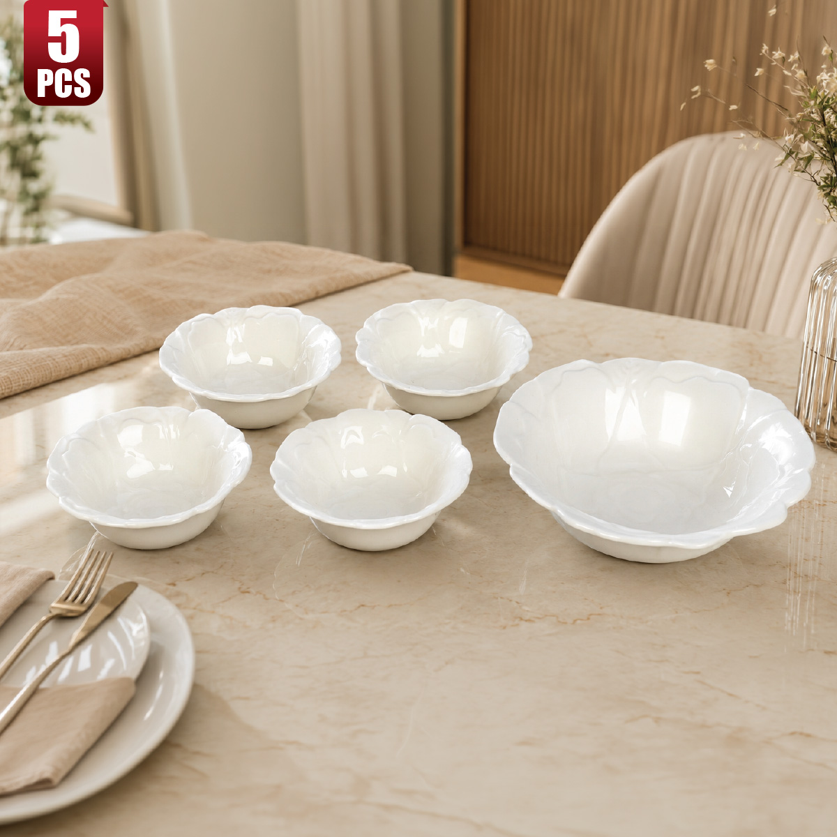 Ceramic Multi Bowl Set  5 Pieces