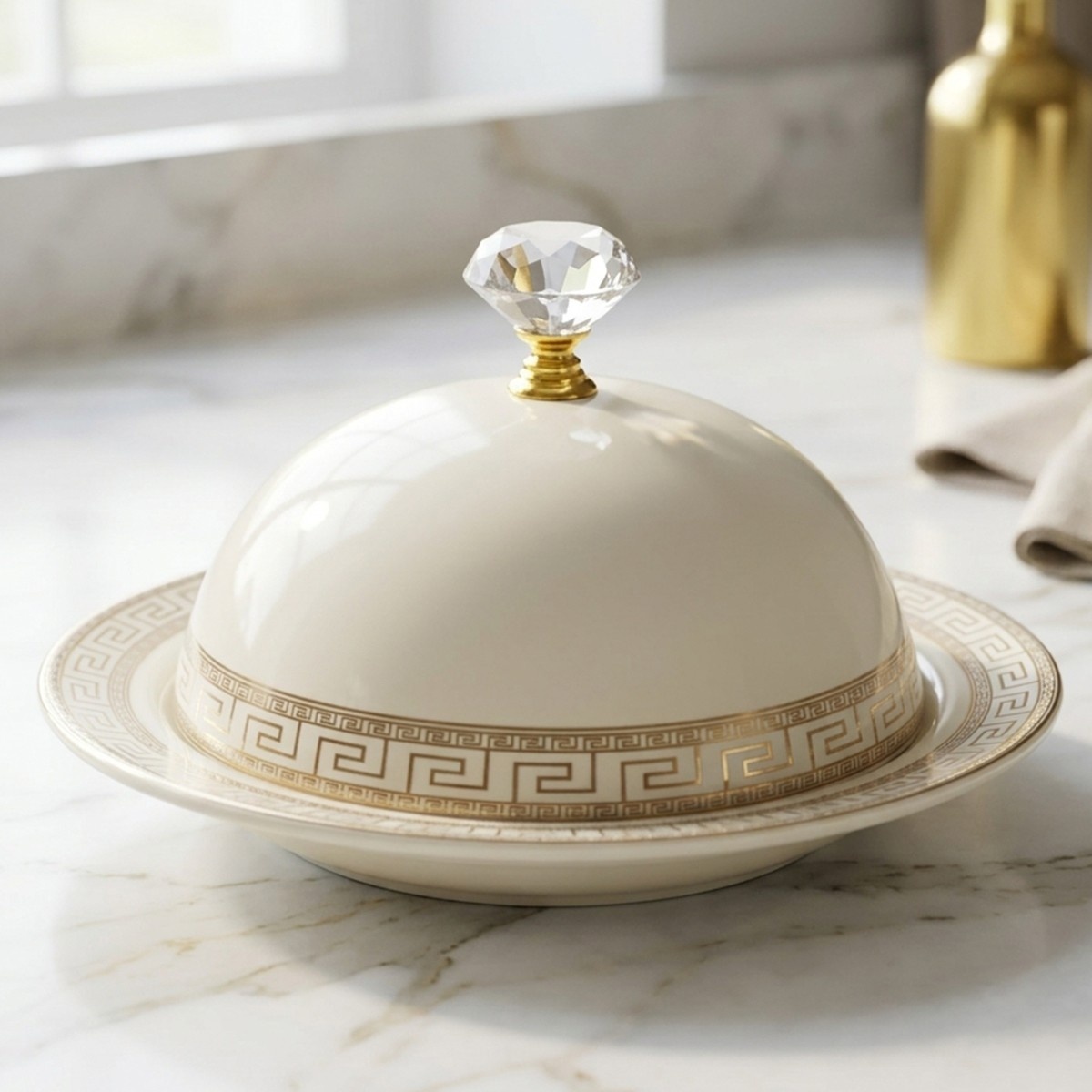 Elegant Ceramic Cloche Serveware Set
