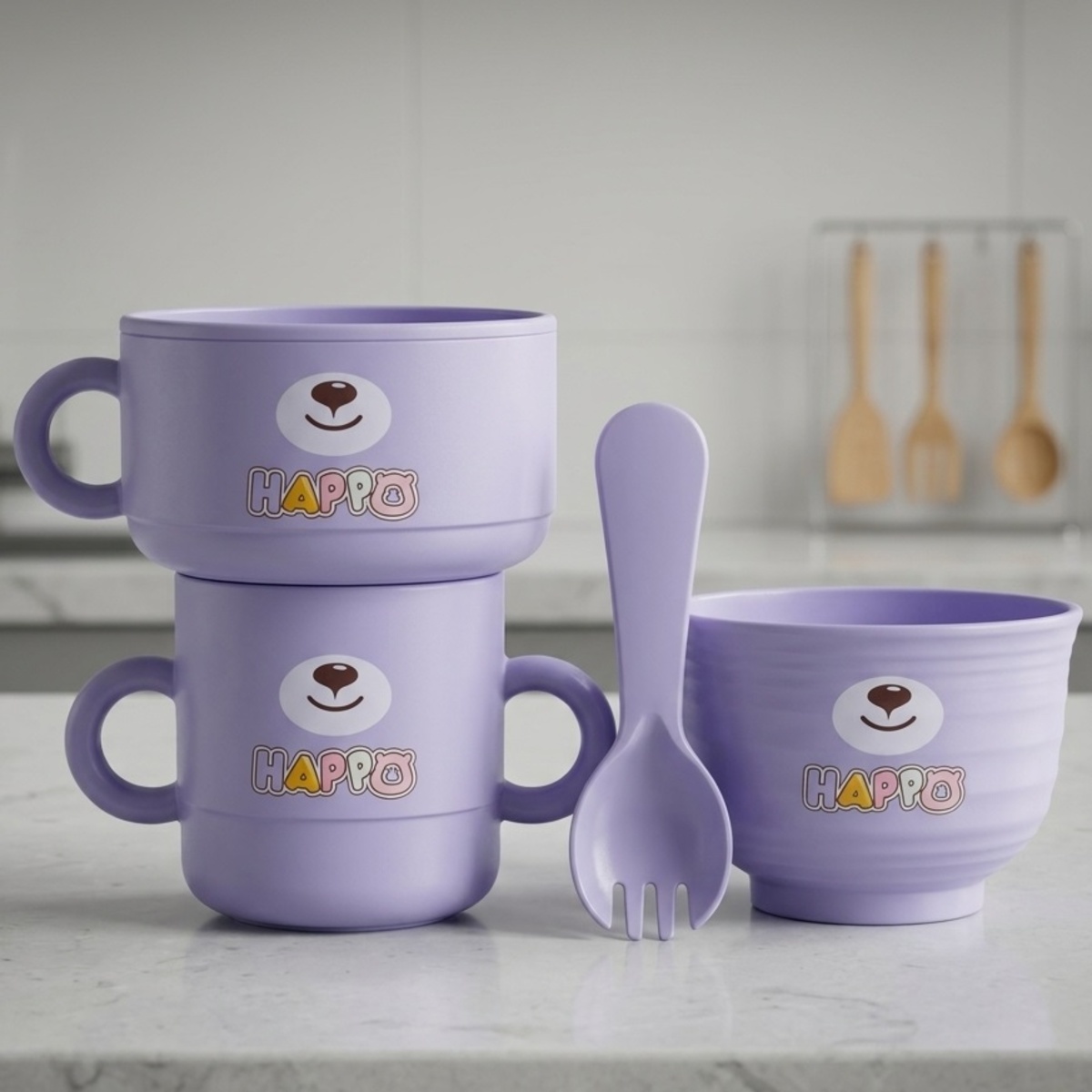 Happo Kids Lunch Box Set Purple