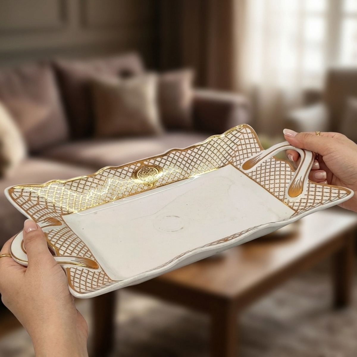 Ceramic Tray With Handle