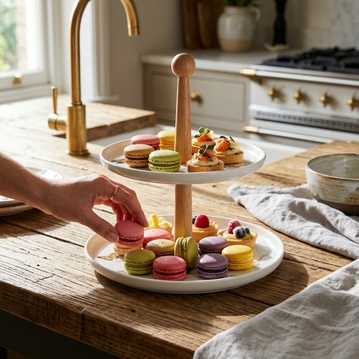 Ceramic Candy Stand Two Tier