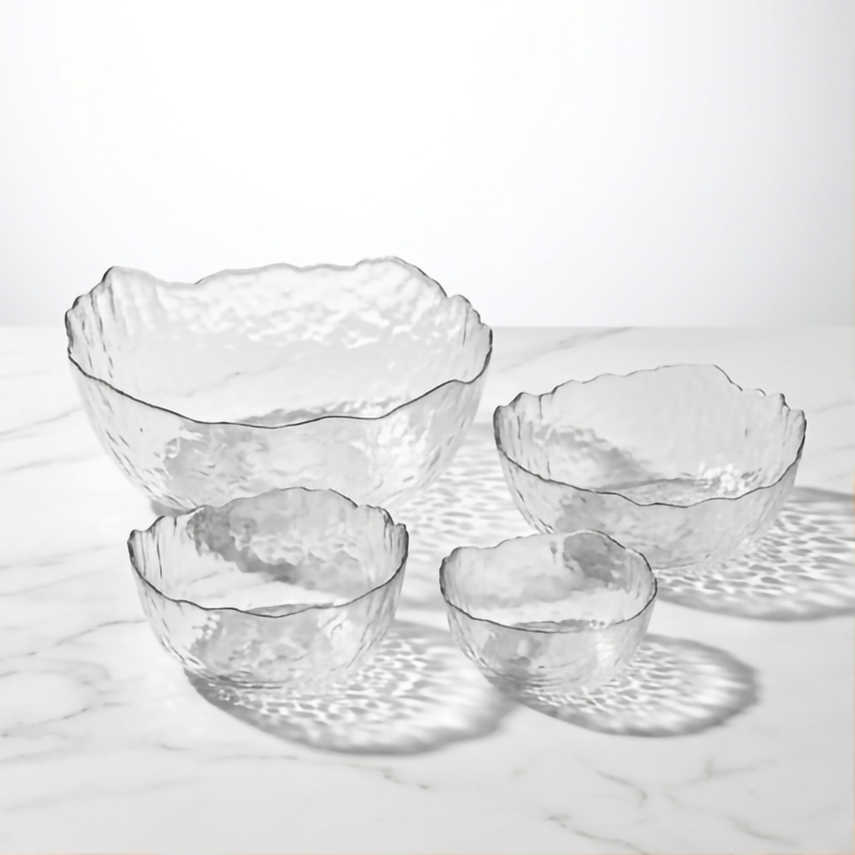 Glass Fruit Bowl Set 4 Pieces