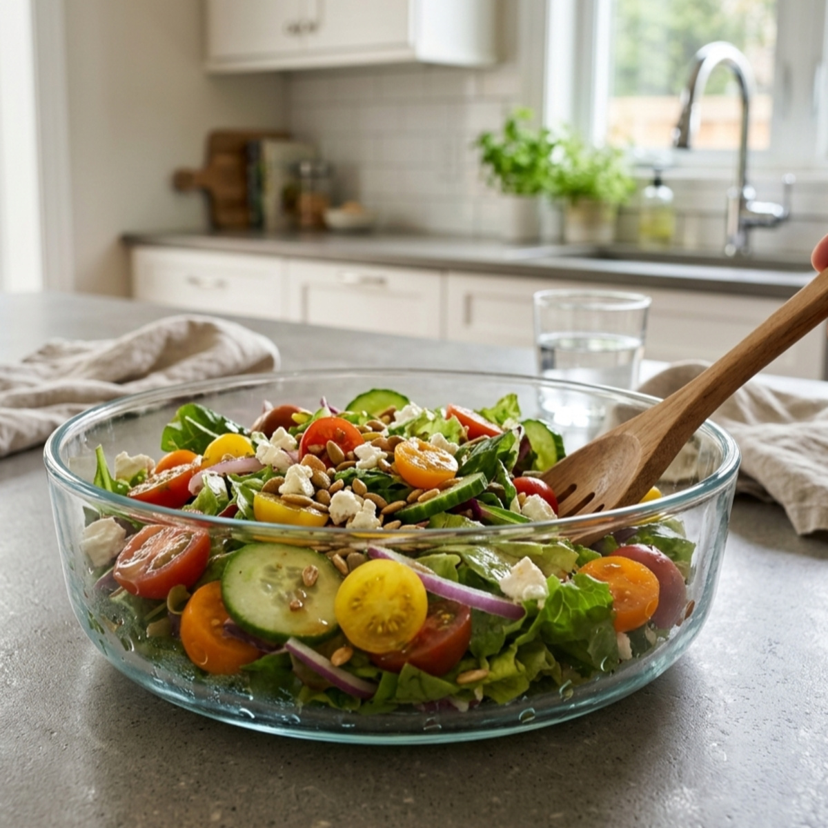 Glass Salad Bowl 8.5