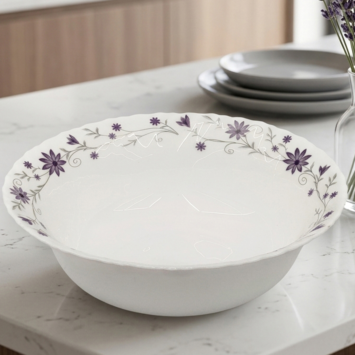 Floral Salad Bowl 9 Inches