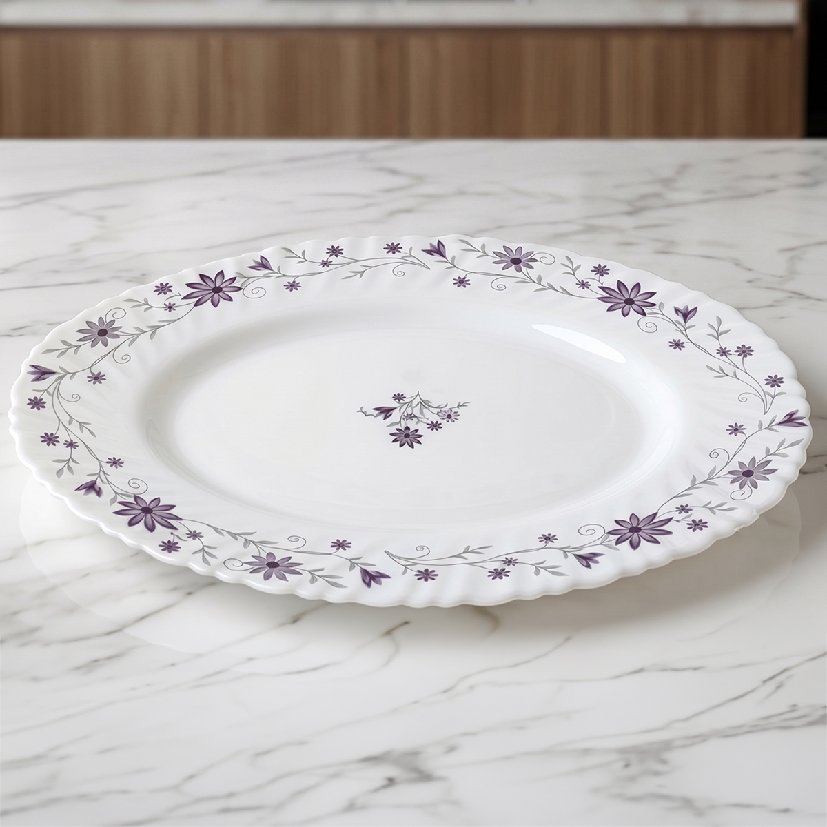 Floral Oval Plate 12 Inches