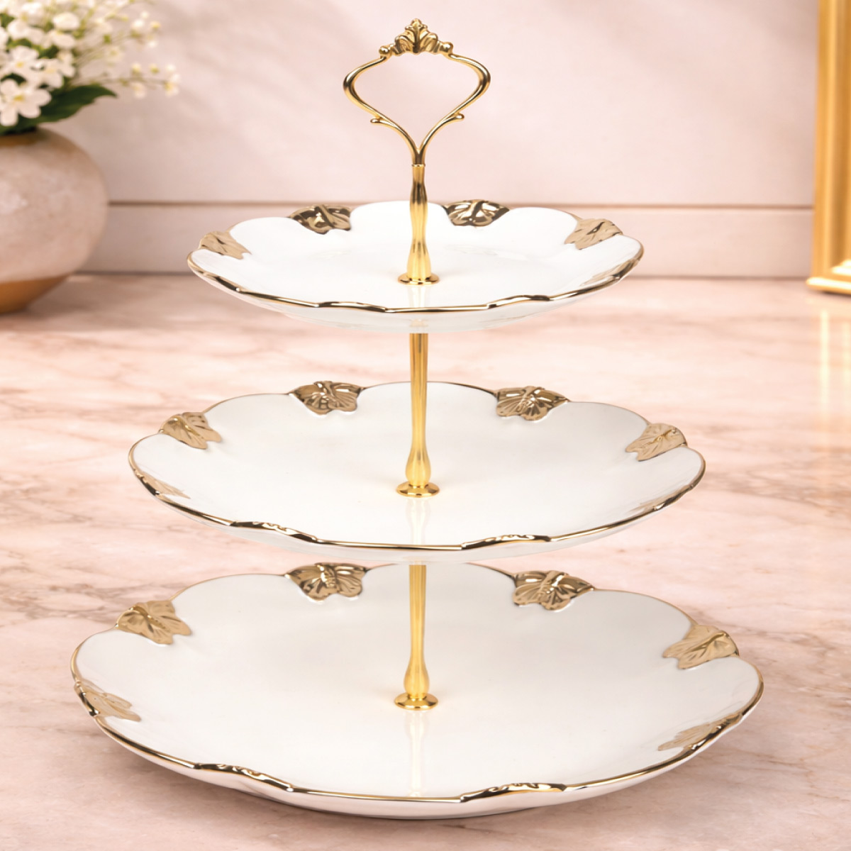 Service Dish Ceramic 3 Layer