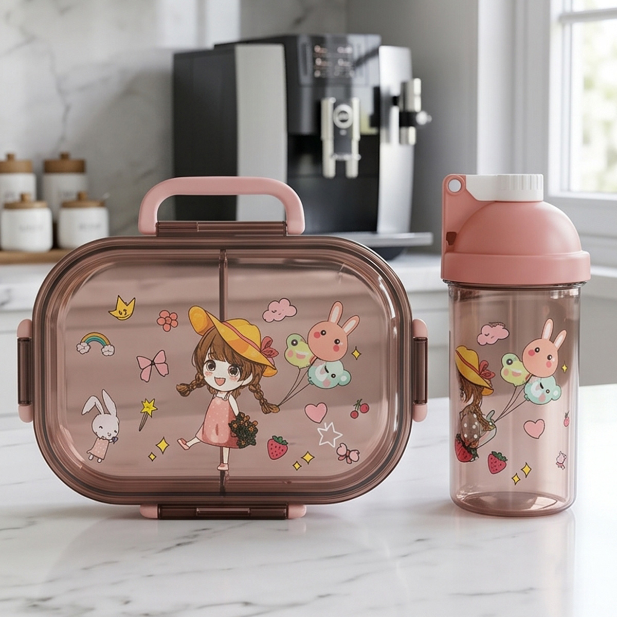 Kids Lunch Box and Bottle Set 2 Pieces