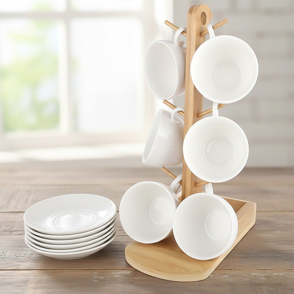 Ceramic Cup Saucer With Stand