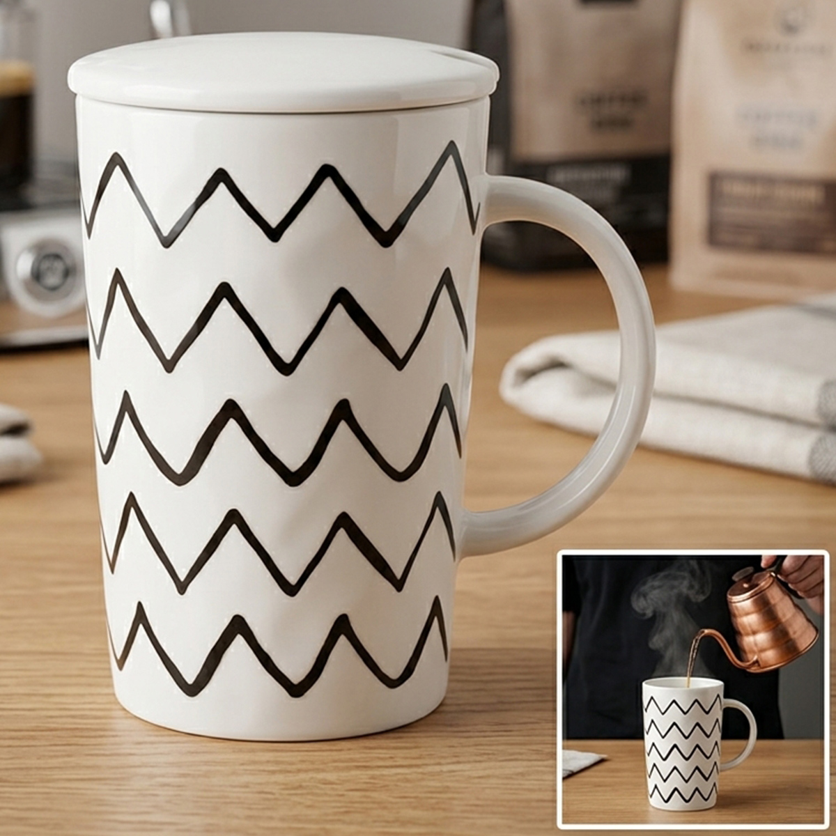 Ceramic Mug With Spoon