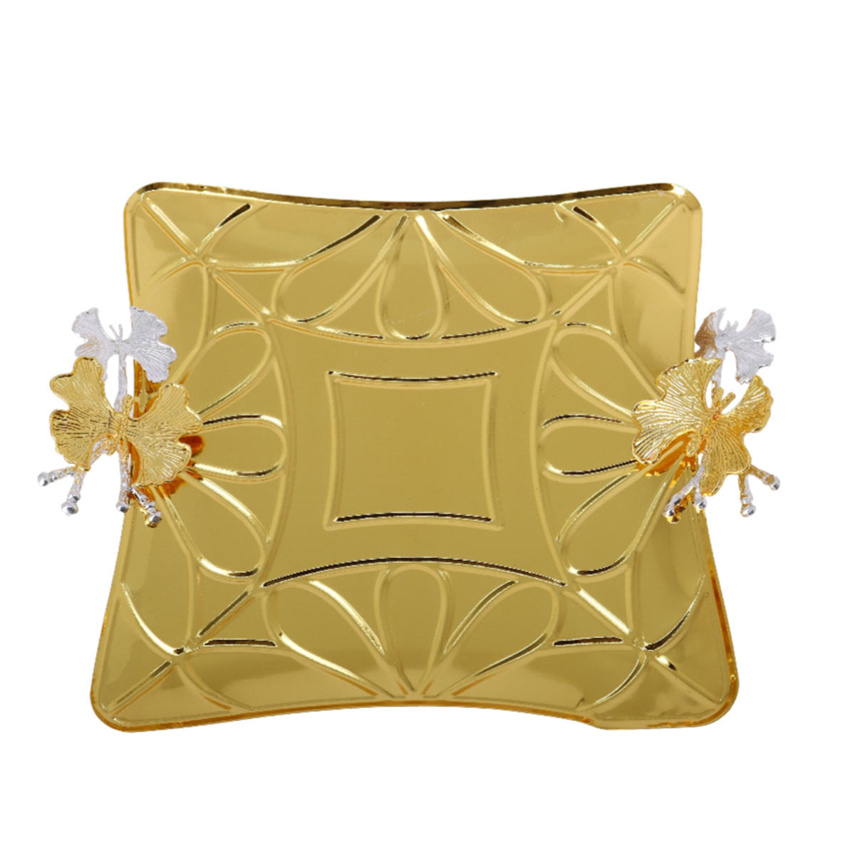 Tray Single Gold Square