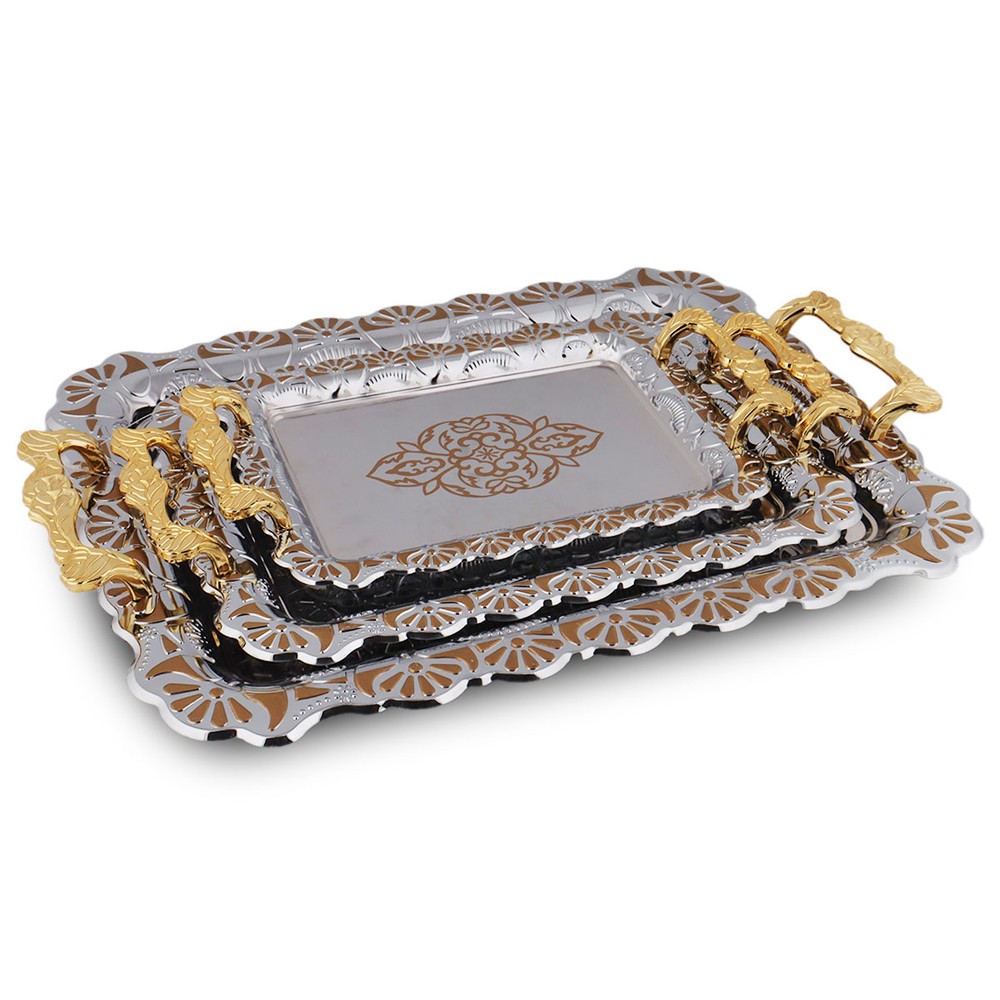 Stainless Steel Tray Set 3-Piece
