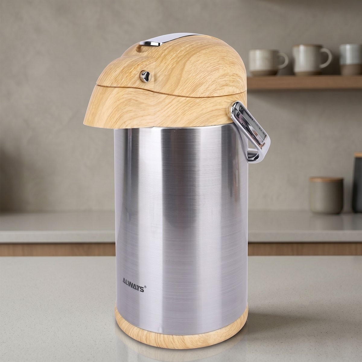 Pump Flask Steel Body