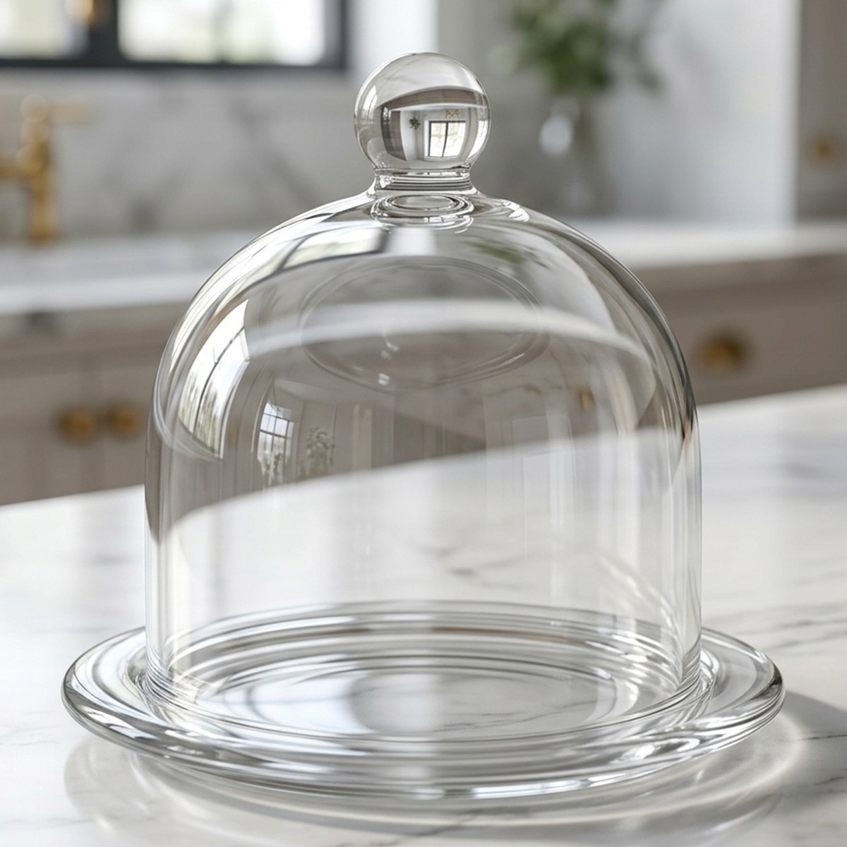 Glass Dome with Plate