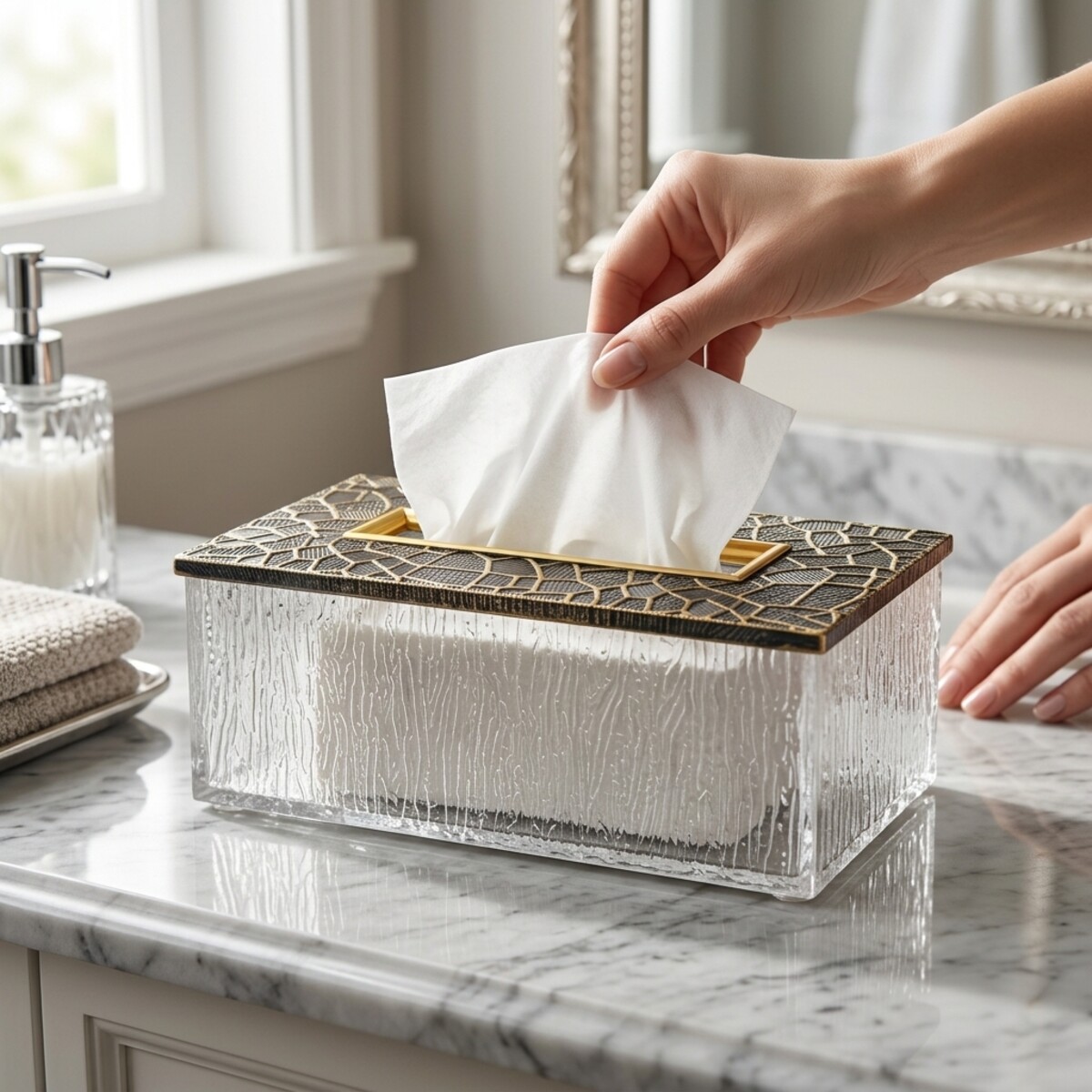 Tissue Box Holder Wooden