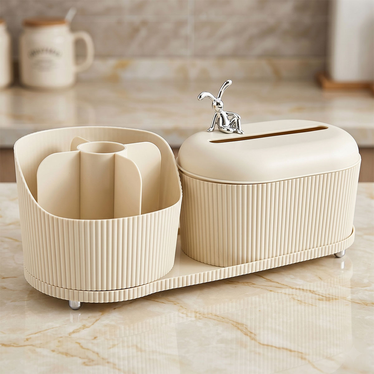 Tissue Box With Organizer