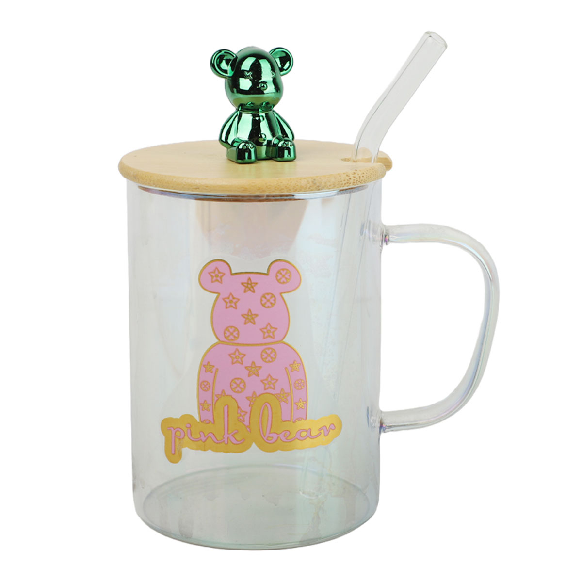 Glass Mug with Straw