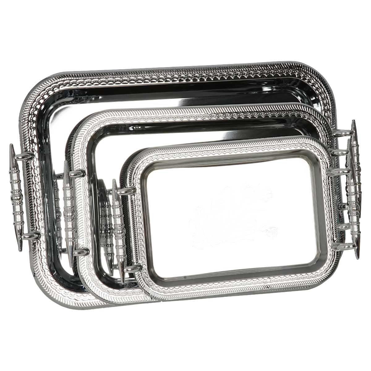 Metal Tray Set - 3 Pieces