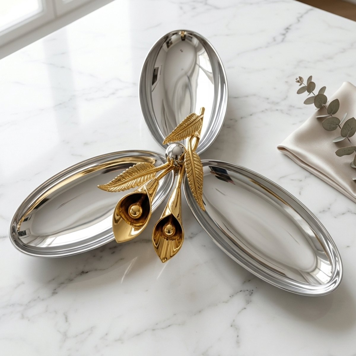 Triple Metal Bowl Set