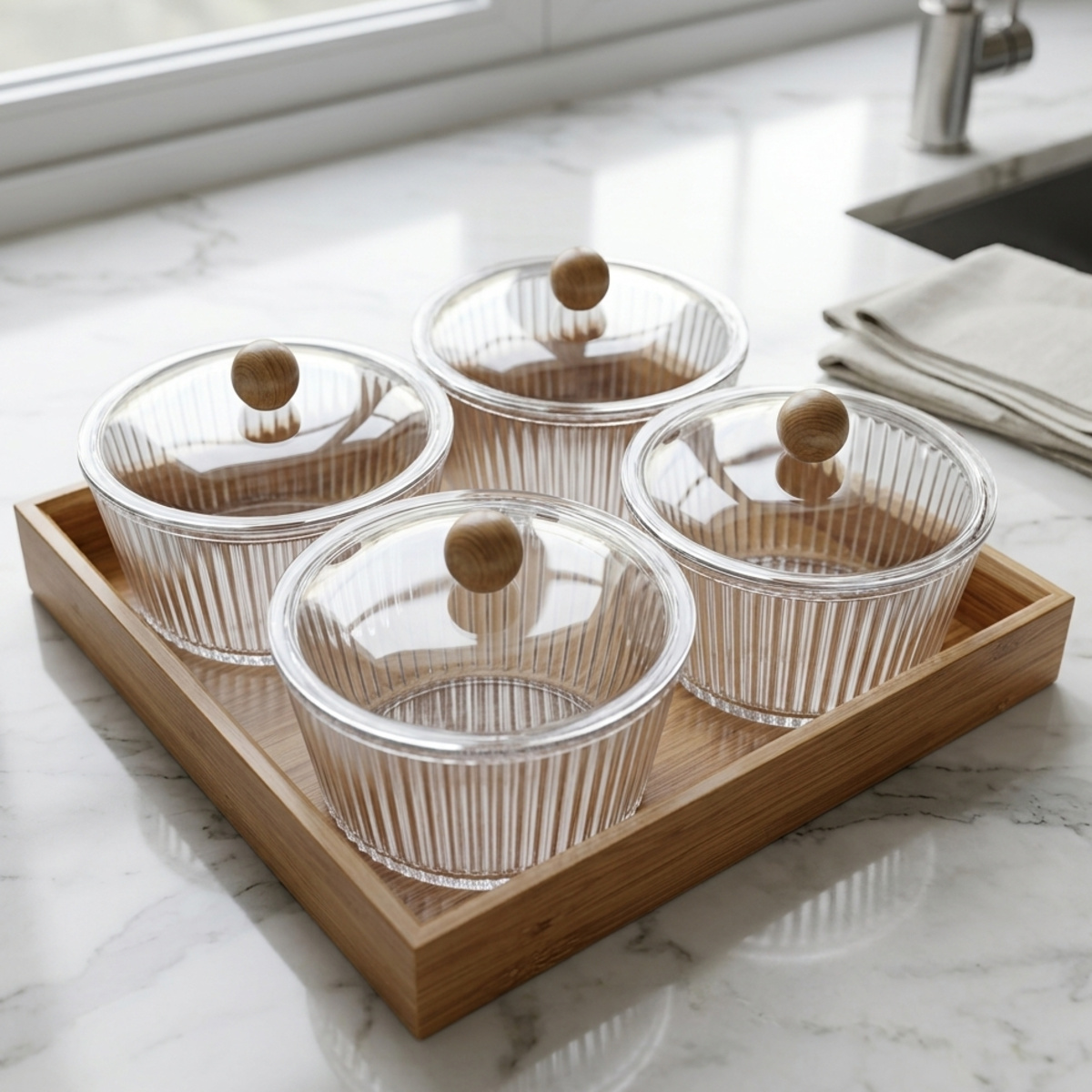 4 Piece Acrylic Candy Bowls