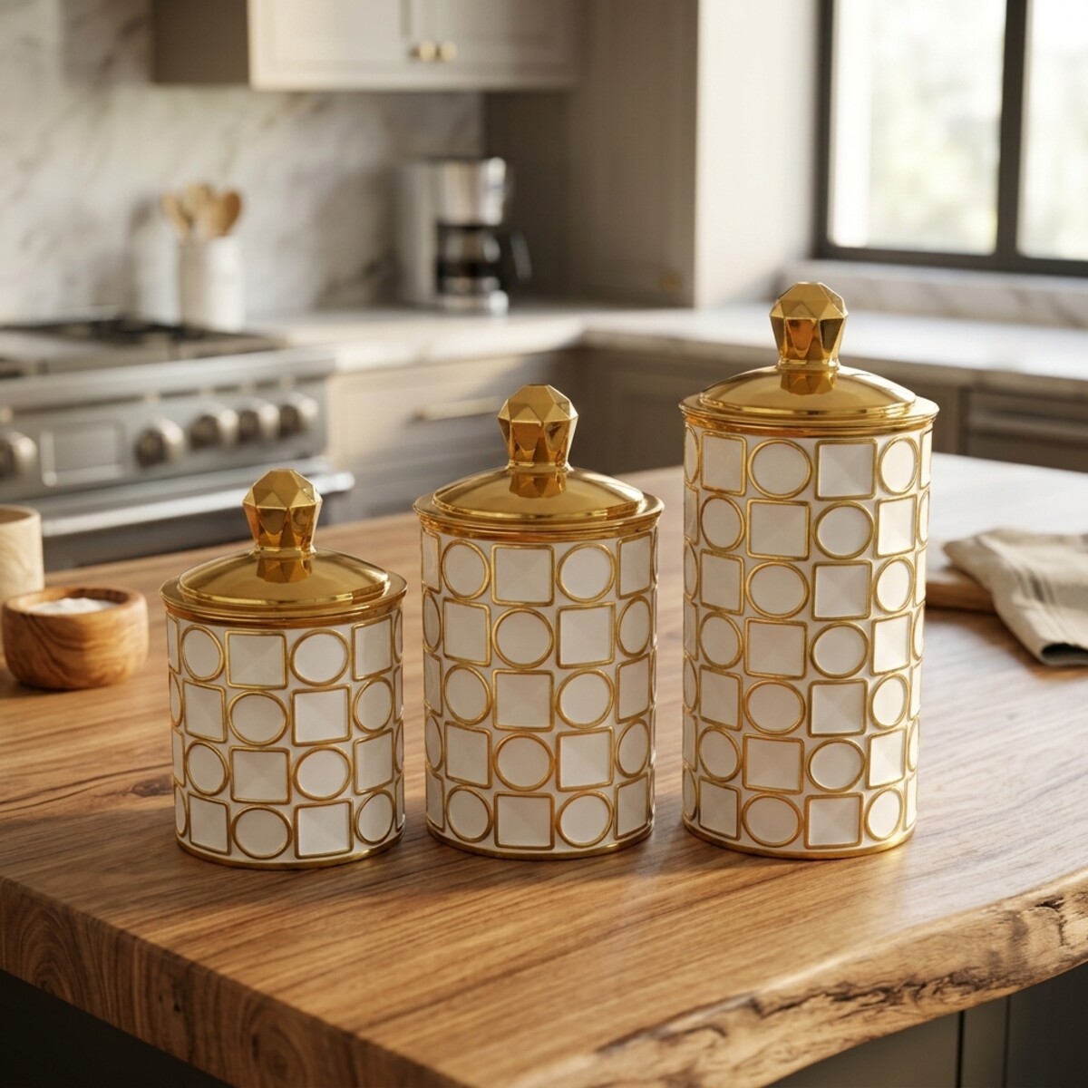 Candy Storage Jars Decorative 3 Pieces