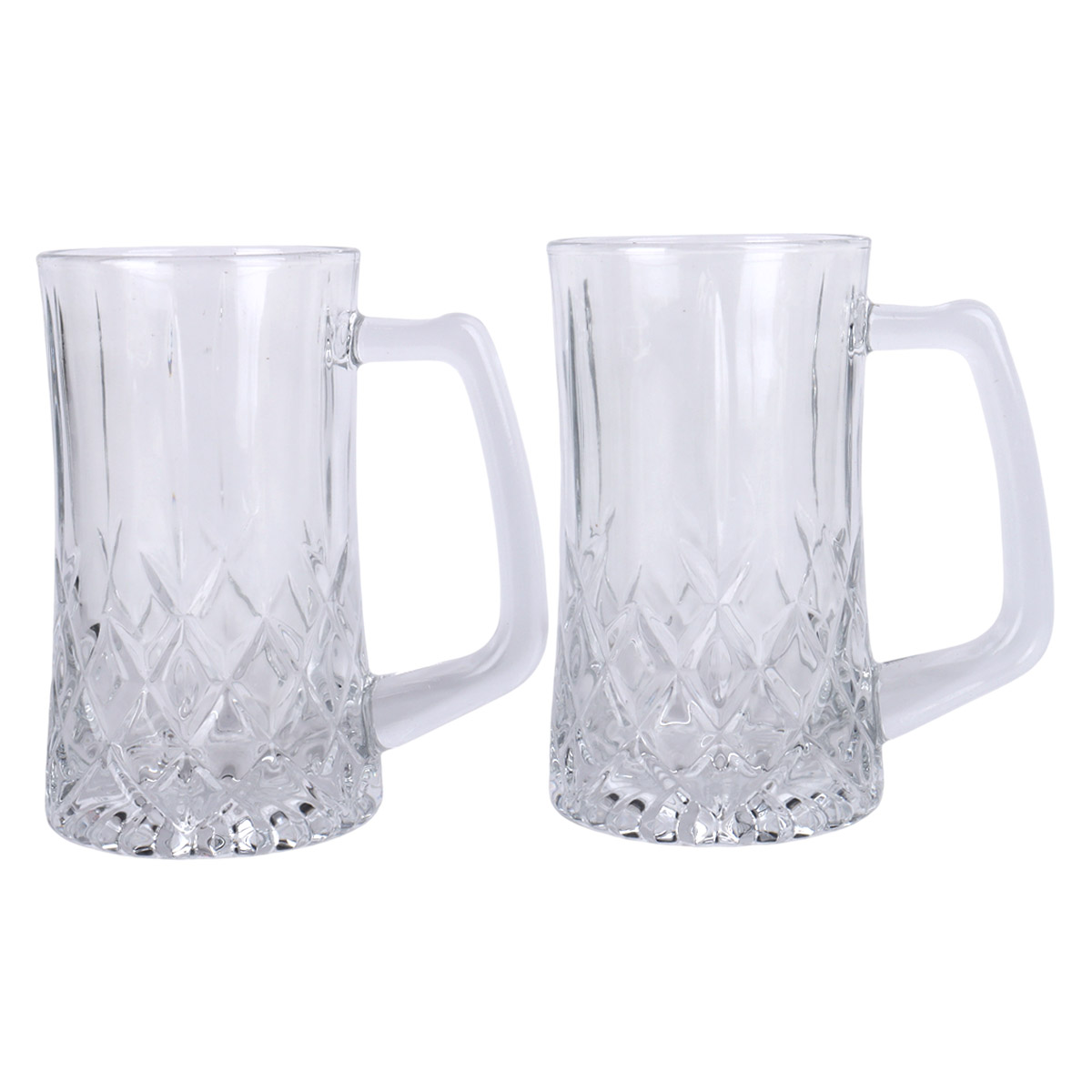 Glass Beer Mug 2 Pieces Set