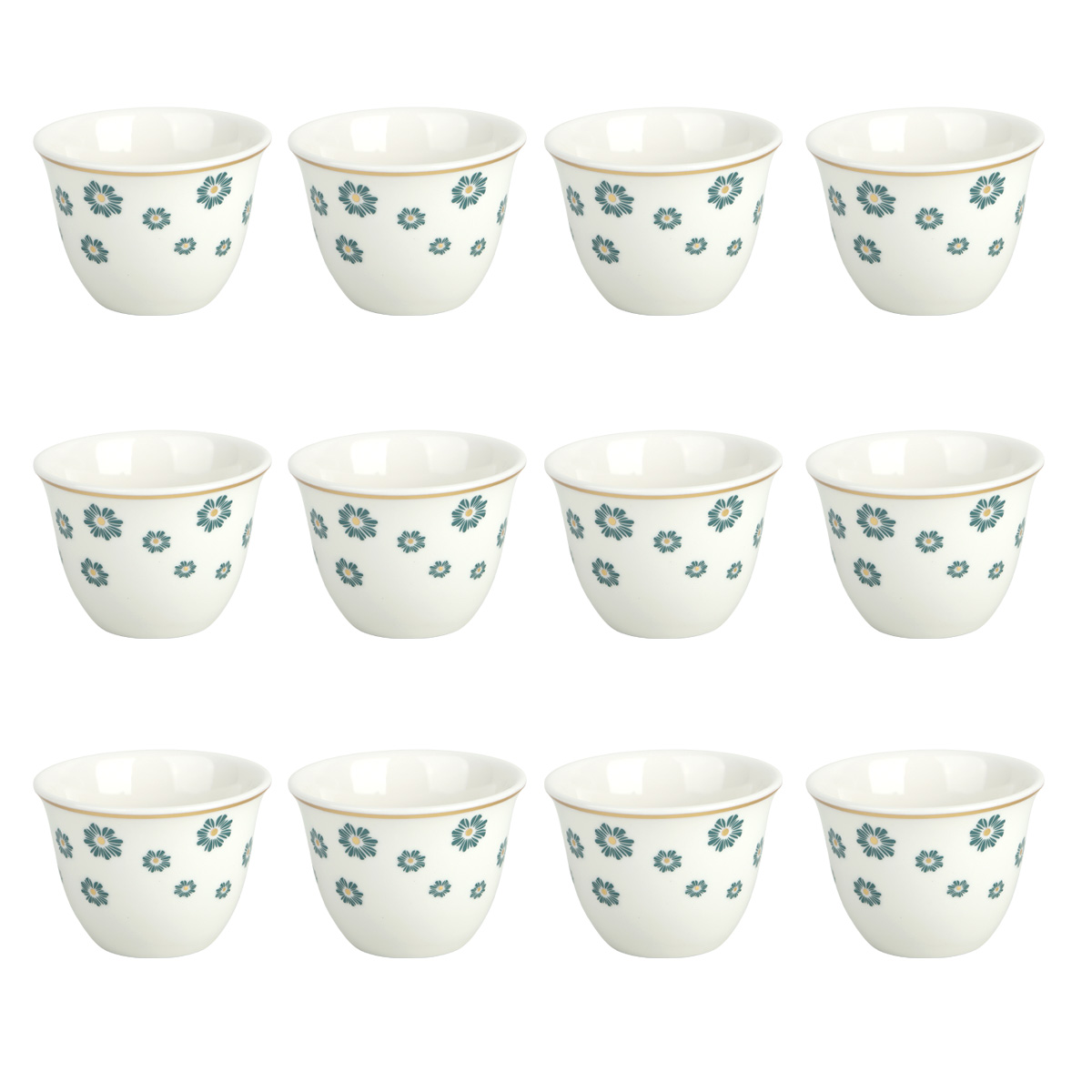 Ceramic Cawa Cup Set 12 Pieces