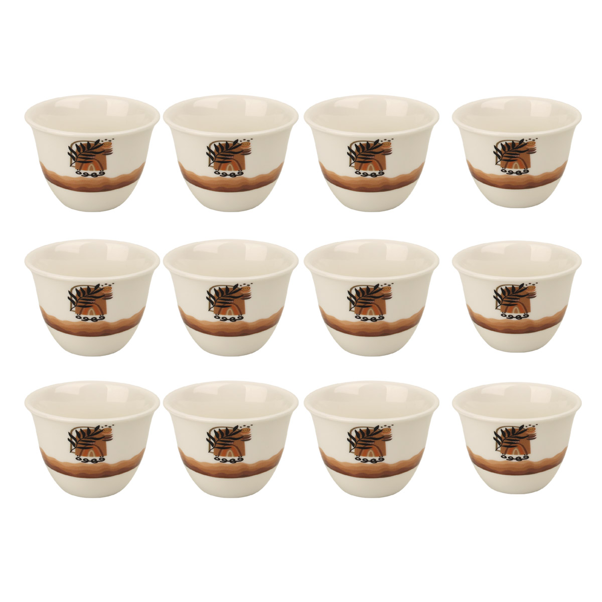 Cawa Cup Ceramic with Saucer 12 Pieces