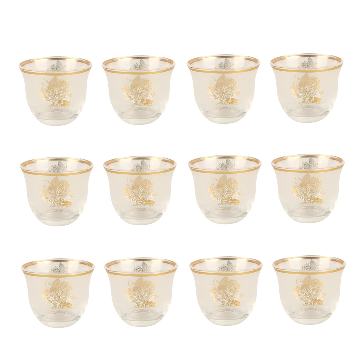 Glass Cawa Cup Set 12 Pieces