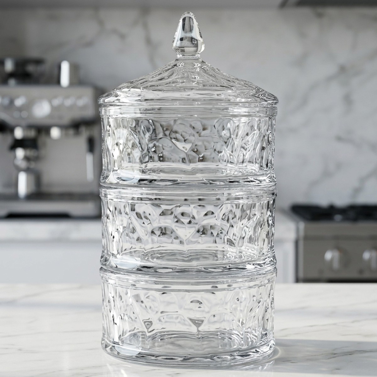 Stackable Glass Storage Jars