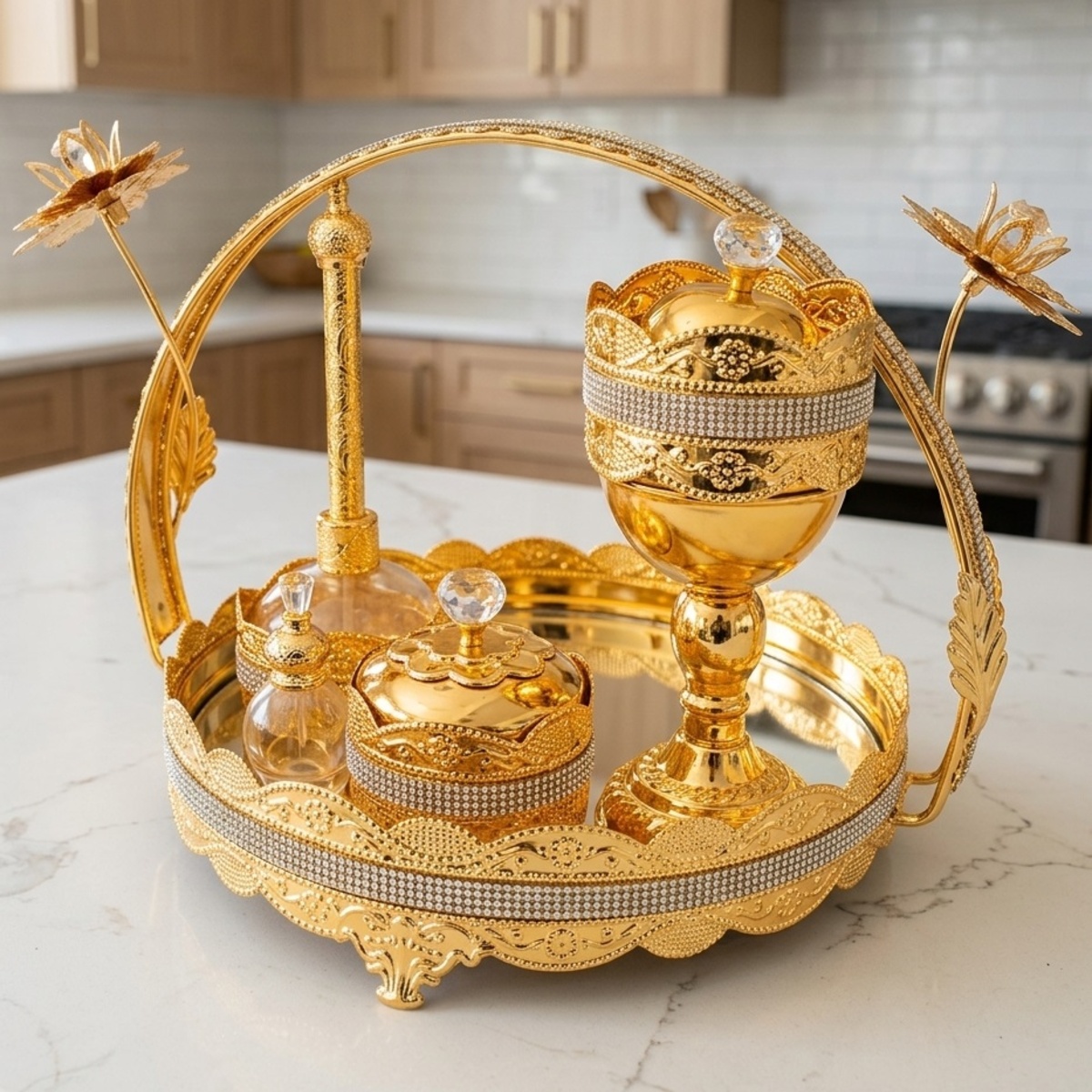 Decorative Burner Set Golden