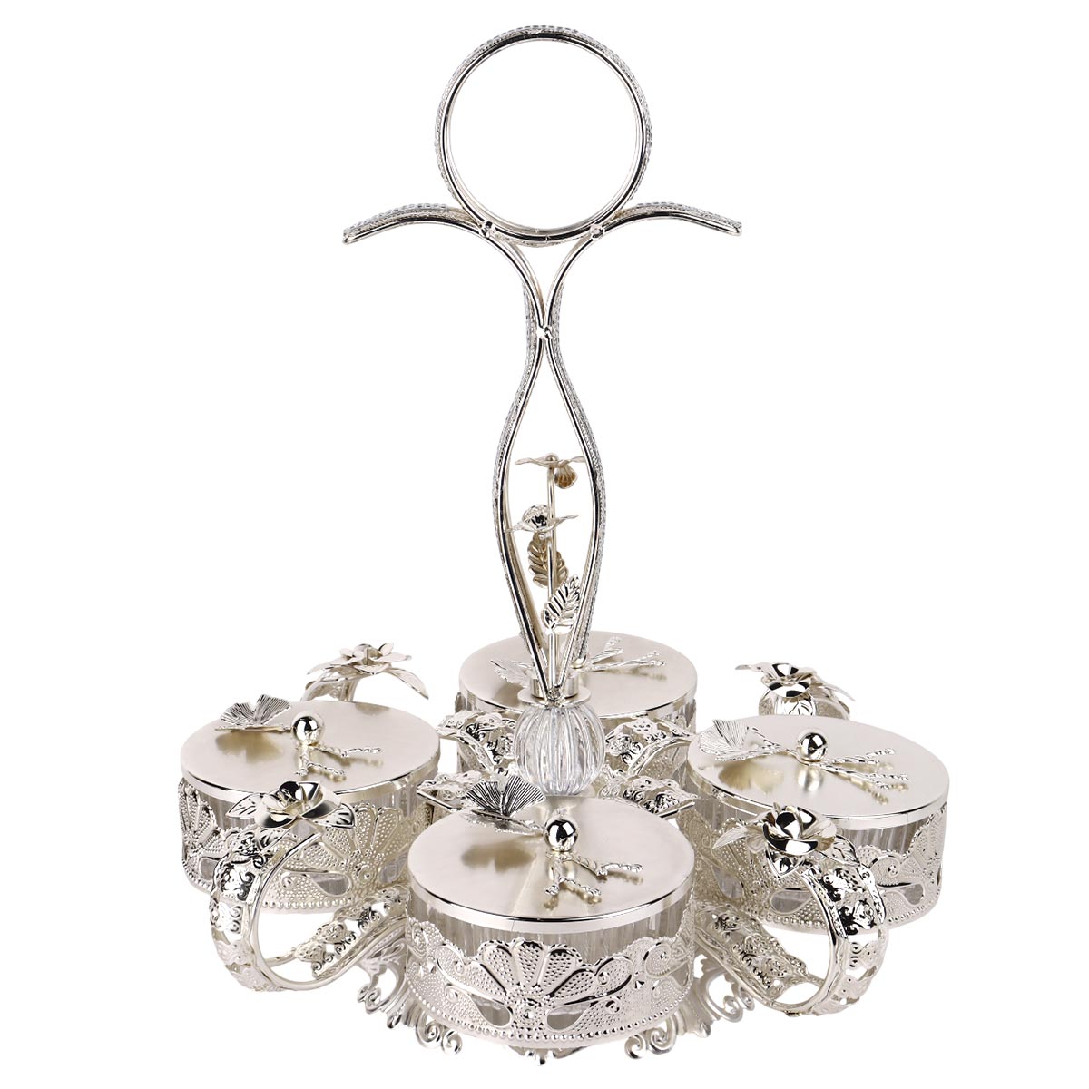 Candy Bowl Silver 4 Part