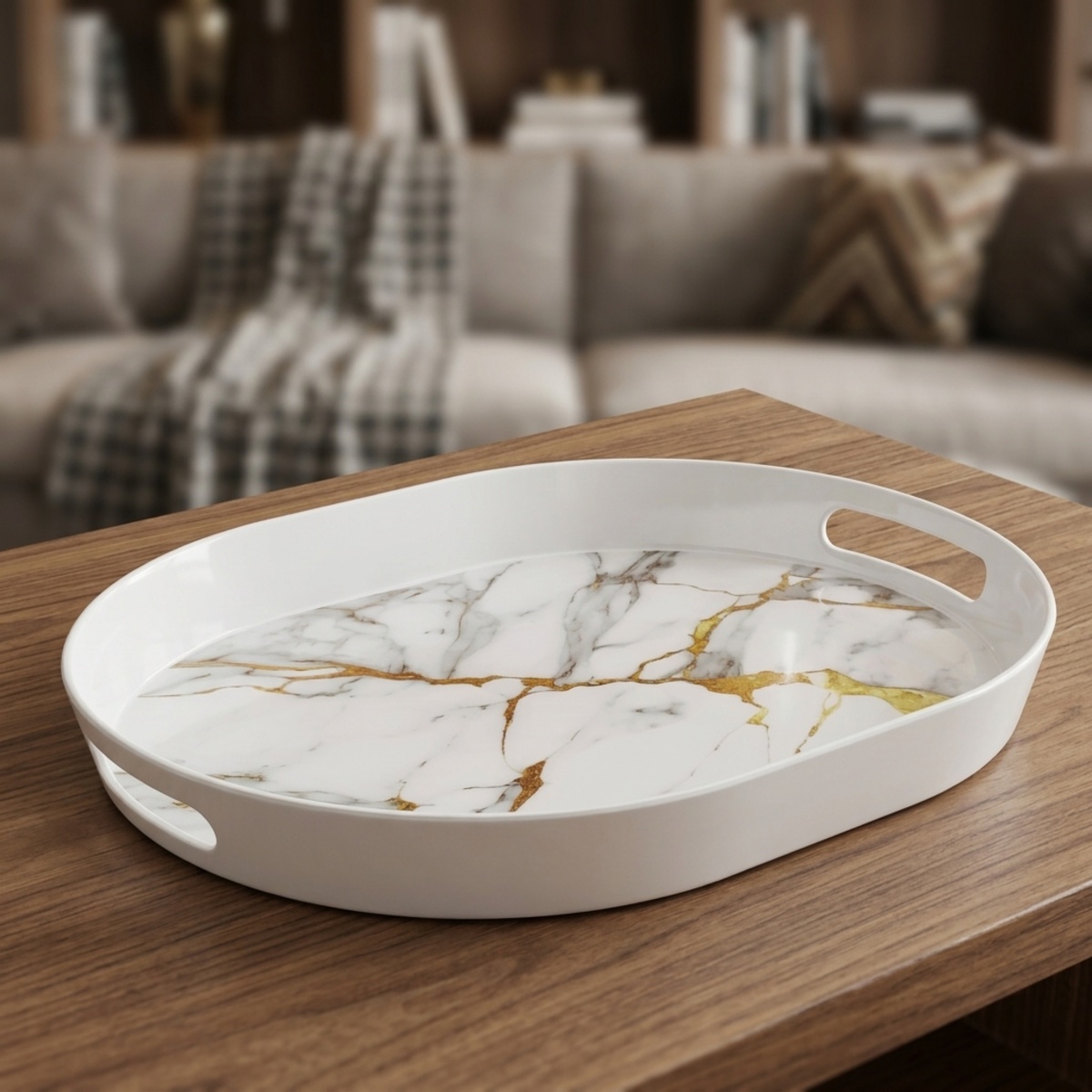 Mellamine Tray Oval Medium