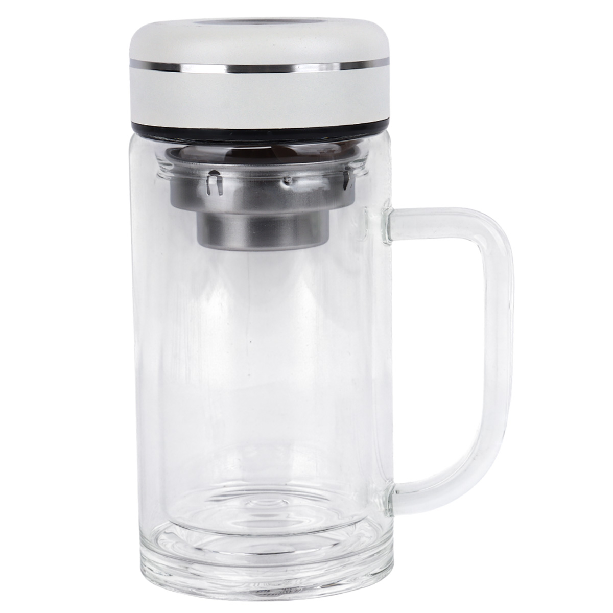 Glass Tea Infuser Mug with Lid