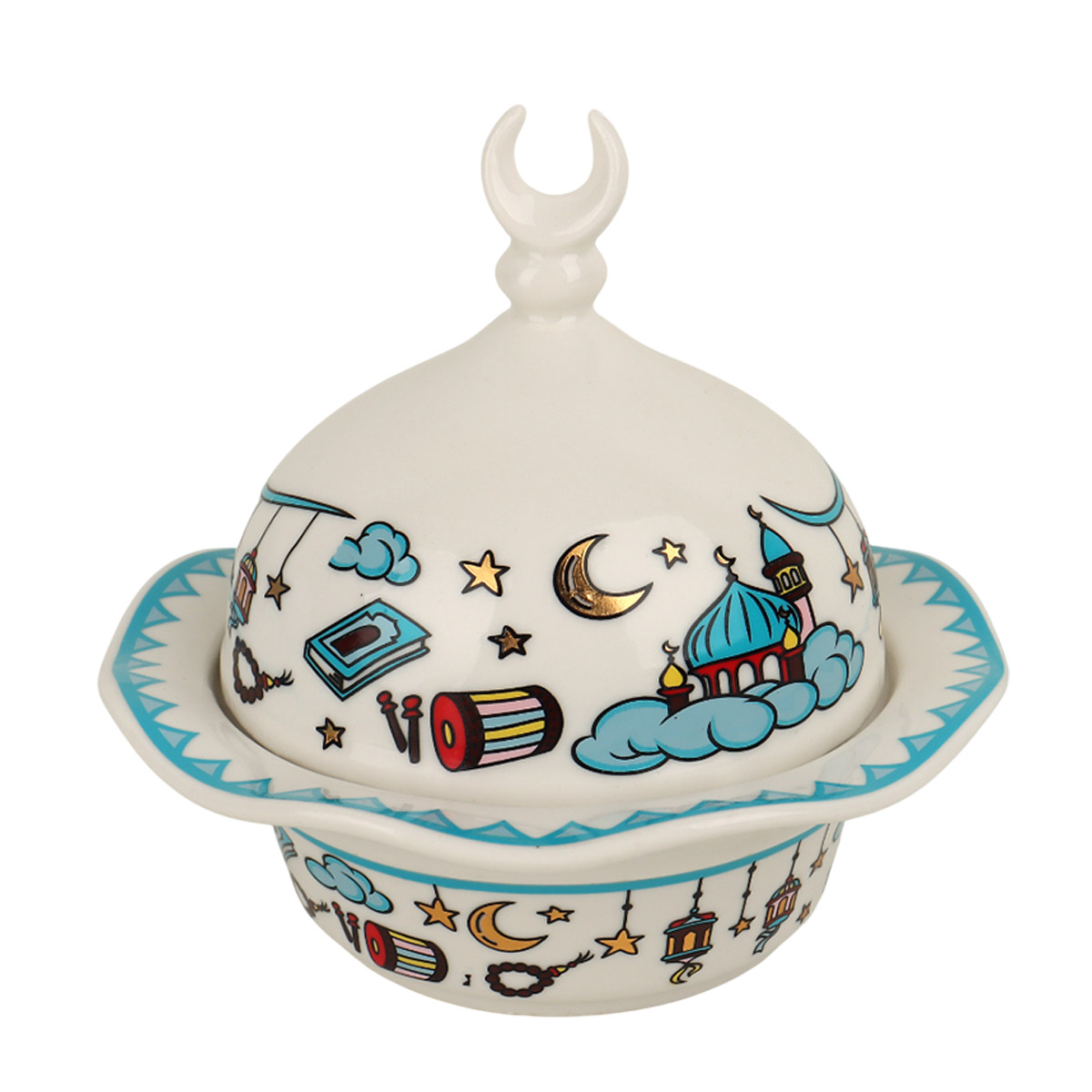 Ceramic Candy Bowl With Lid