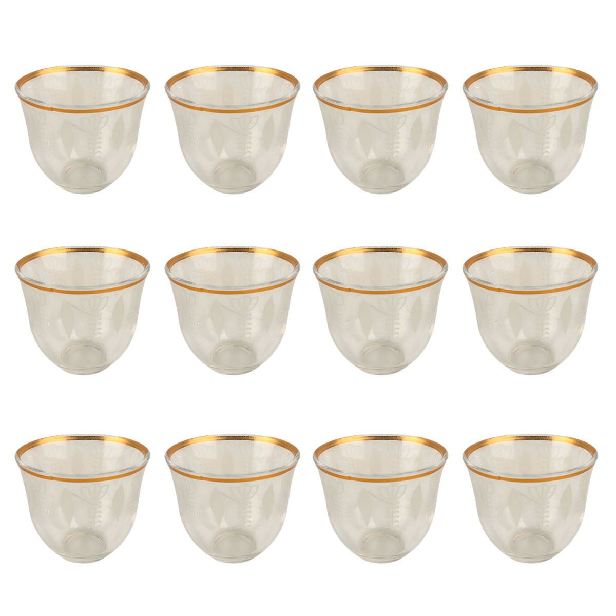 Glass Cawa Cup 12 Pieces