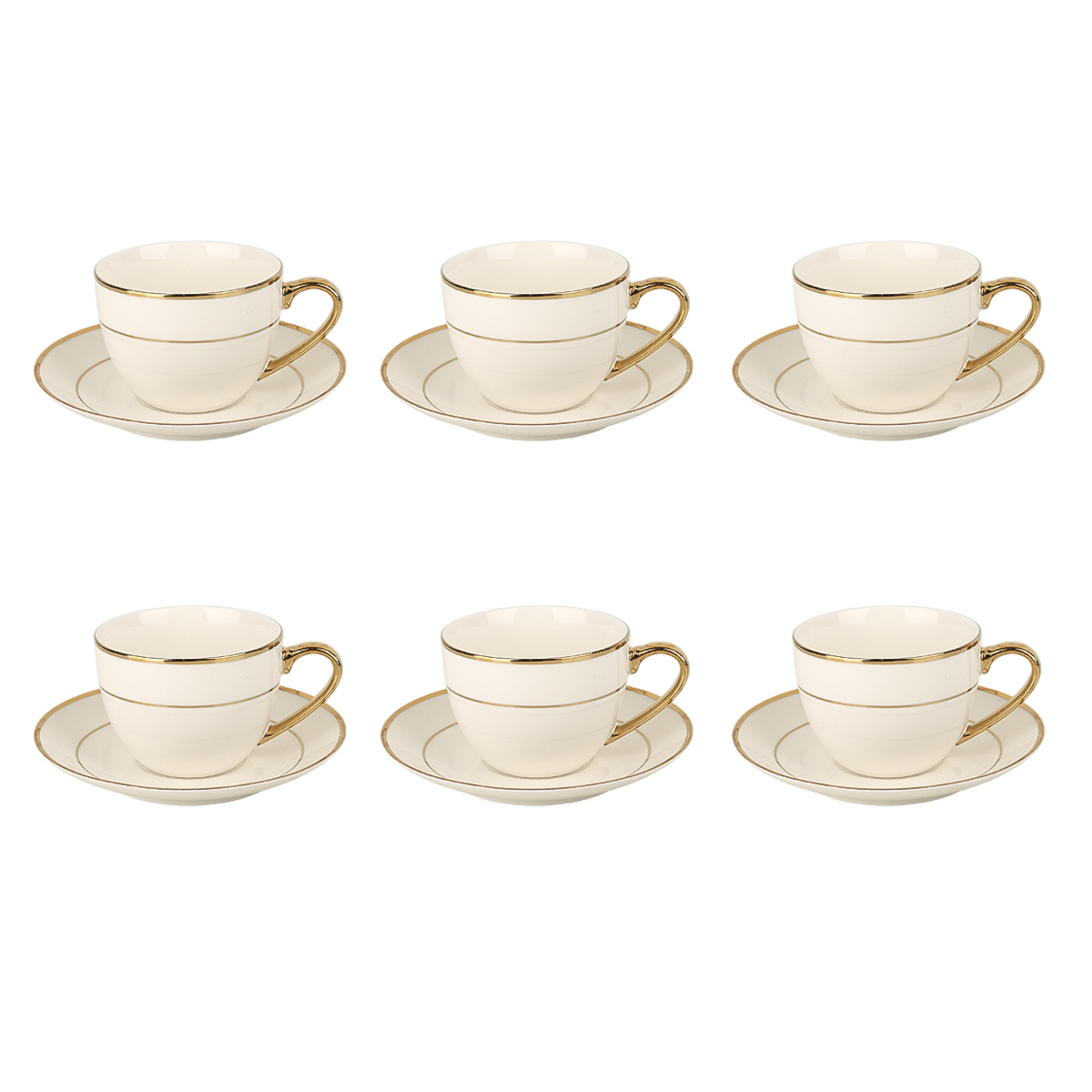 Tea Cup & Saucer Set 12 Pieces