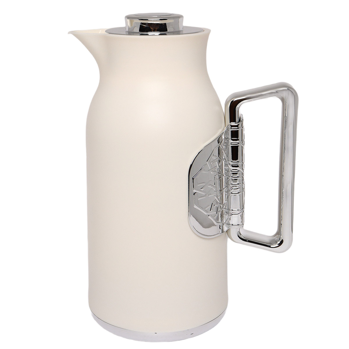 Flask Plastic Body 1L White Silver