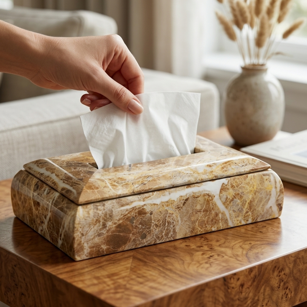 Tissue Box Marble Pattern