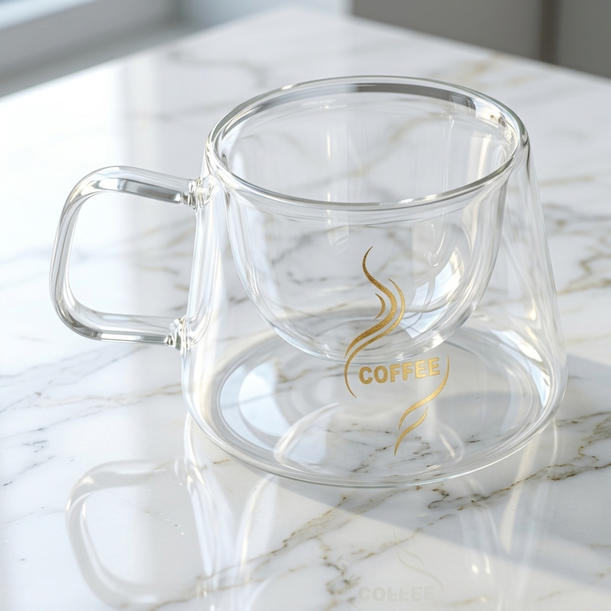 Glass Coffee Mug Double Wall